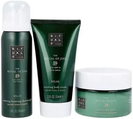RITUALS SET THE RITUAL OF JING 2024 FOAMING SHOWER GEL 50ML+BODY SCRUB 125G+BODY CREAM 70ML