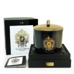 TIZIANA TERENZI ALMOND VANILLA BLACK GLASS CANDLE 500ML