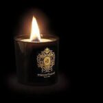 TIZIANA TERENZI ALMOND VANILLA BLACK GLASS CANDLE 500ML