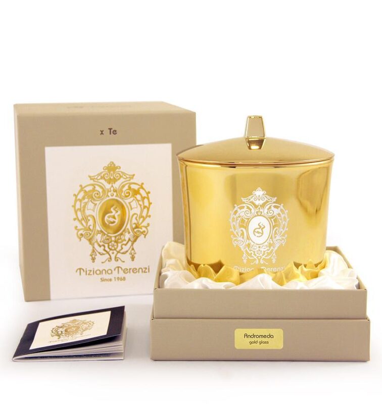 TIZIANA TERENZI ANDROMEDA CANDLE GOLD GLASS 500ML