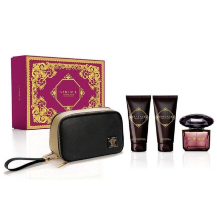 VERSACE CRYSTAL NOIR EDT 90ML+100BL+100SG+BAG